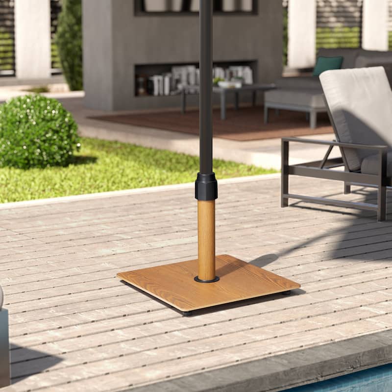 30lb Steel Umbrella Base Holder Square Weighted Stand for Outdoor Market Umbrella - 17.72" x 17.72"