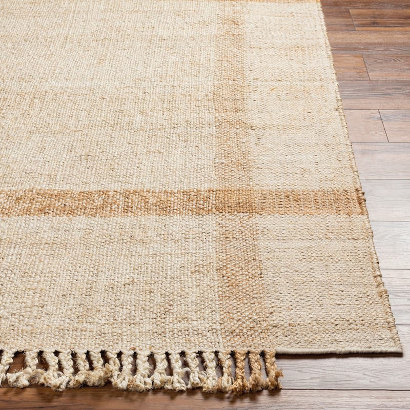 Cedric Handmade Jute Plaid Area Rug
