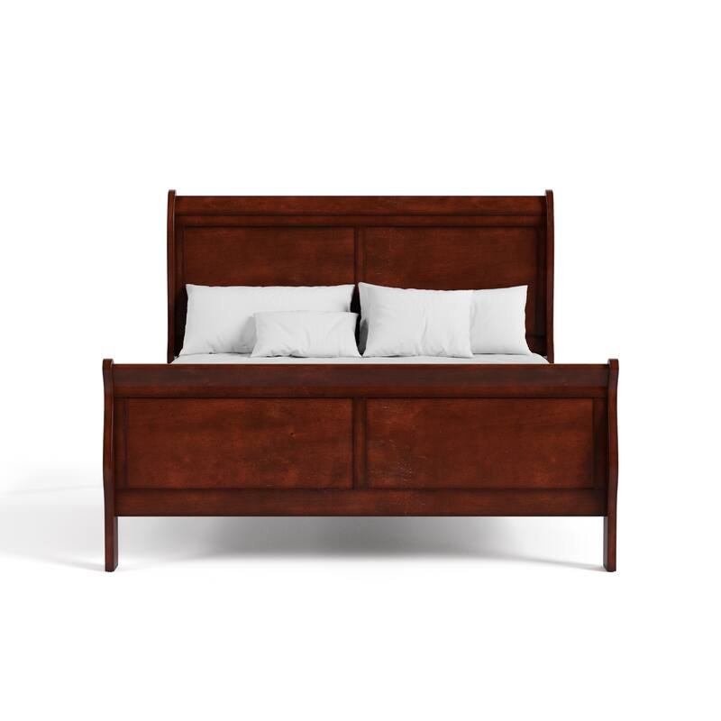 Furniture of America Devi Traditional Solid Wood 5-Piece Sleigh Bedroom Set