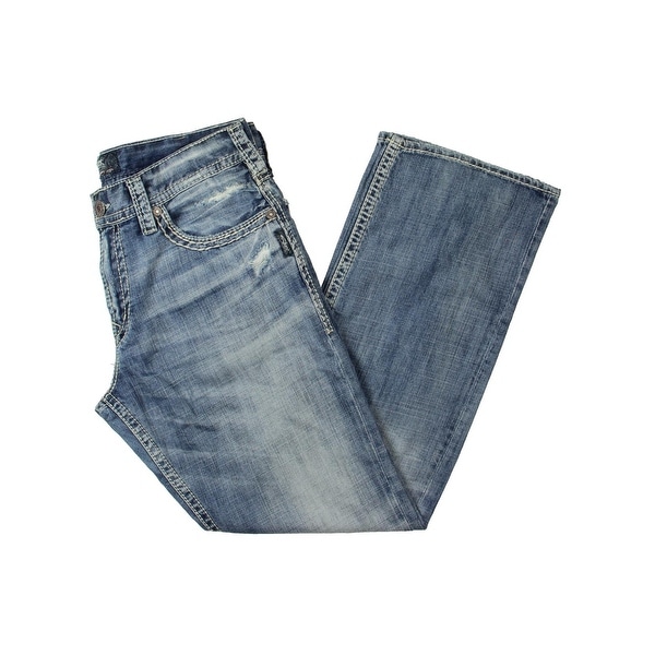 silver straight leg jeans