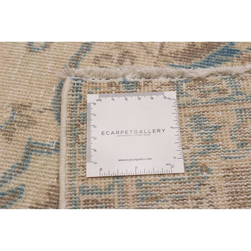 ECARPETGALLERY Hand-knotted Antalya Vintage Beige Wool Rug - 9'5 x 12'6