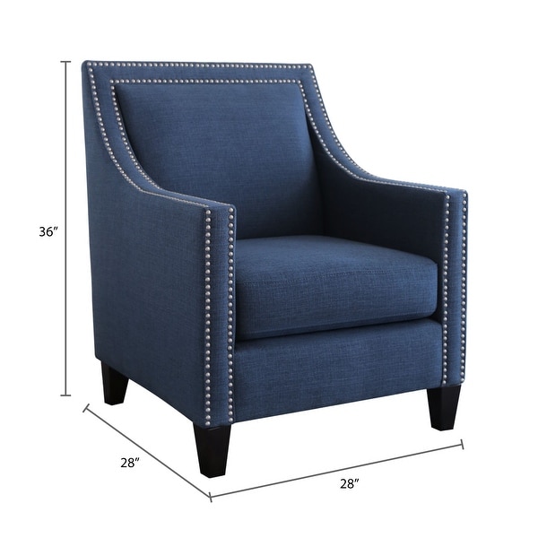 Abbyson Adrienne Fabric Nailhead Accent Armchair - Bed Bath