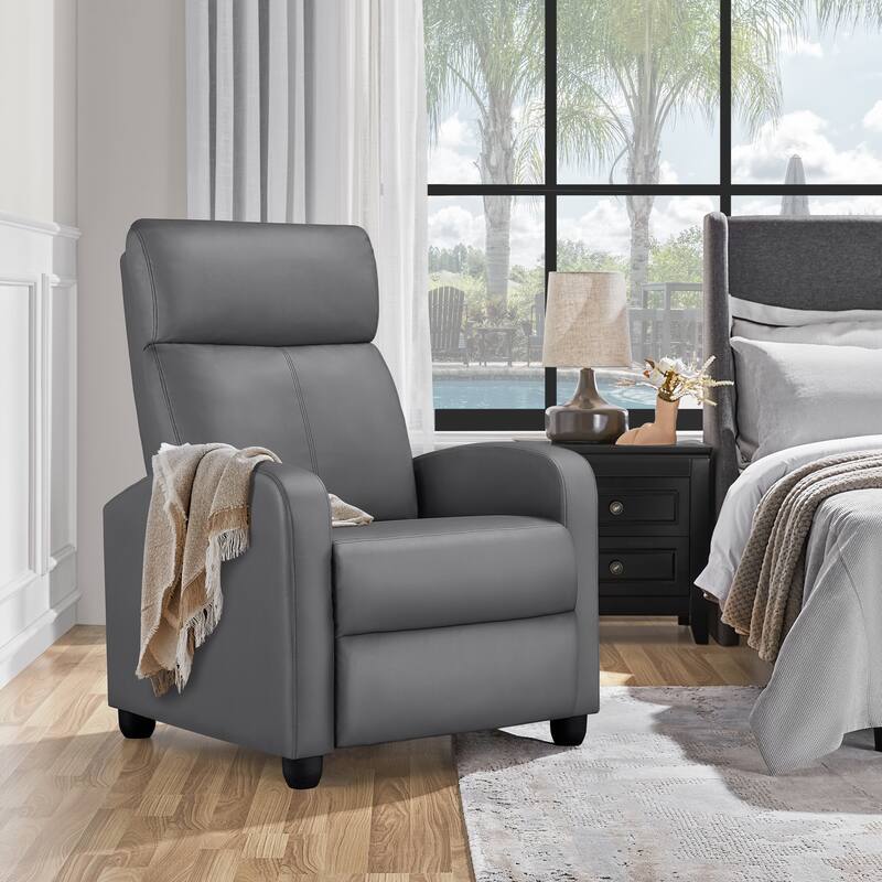 Yaheetech Recliner Chair PU Leather Adjustable Reclining Chair Sofa