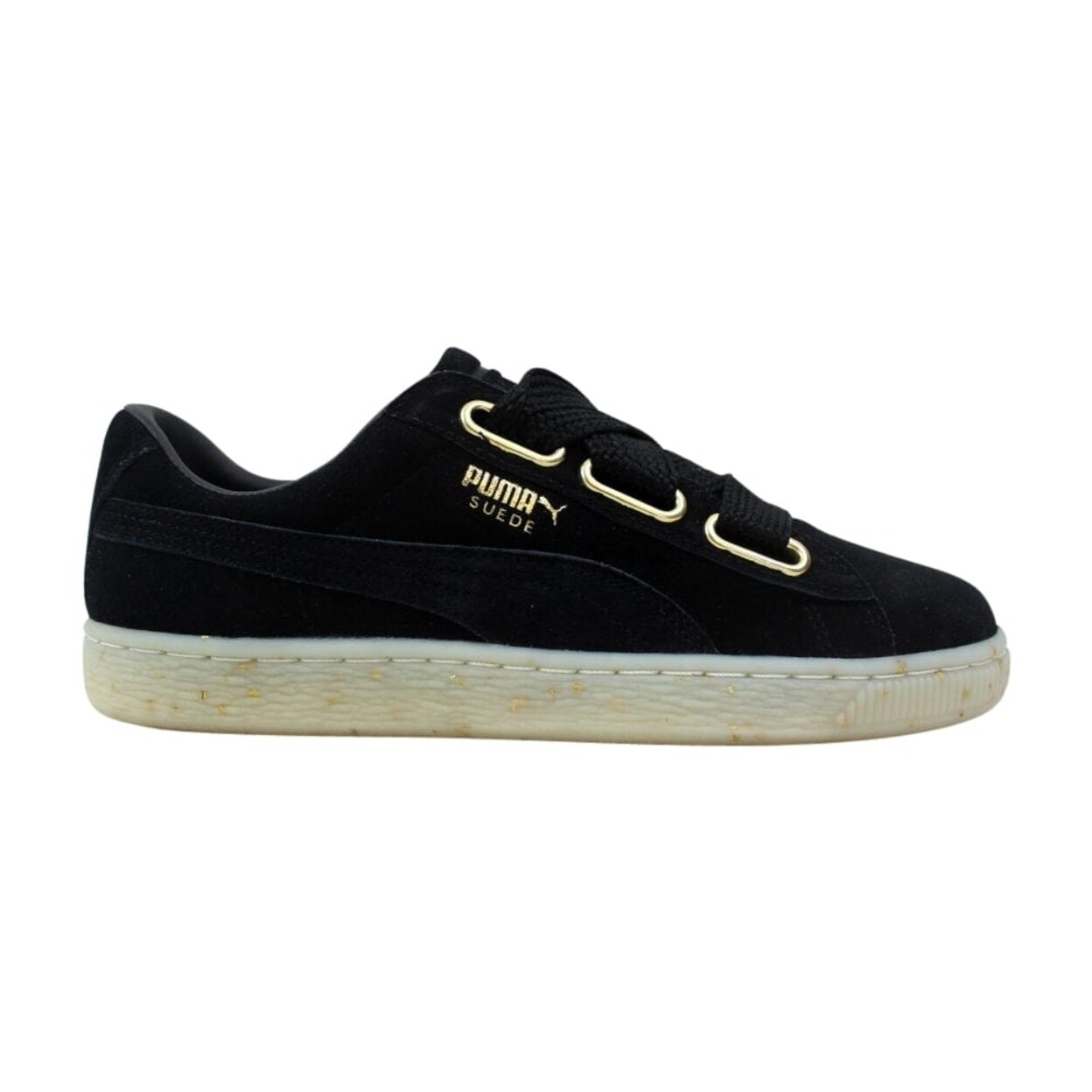 puma suede heart black