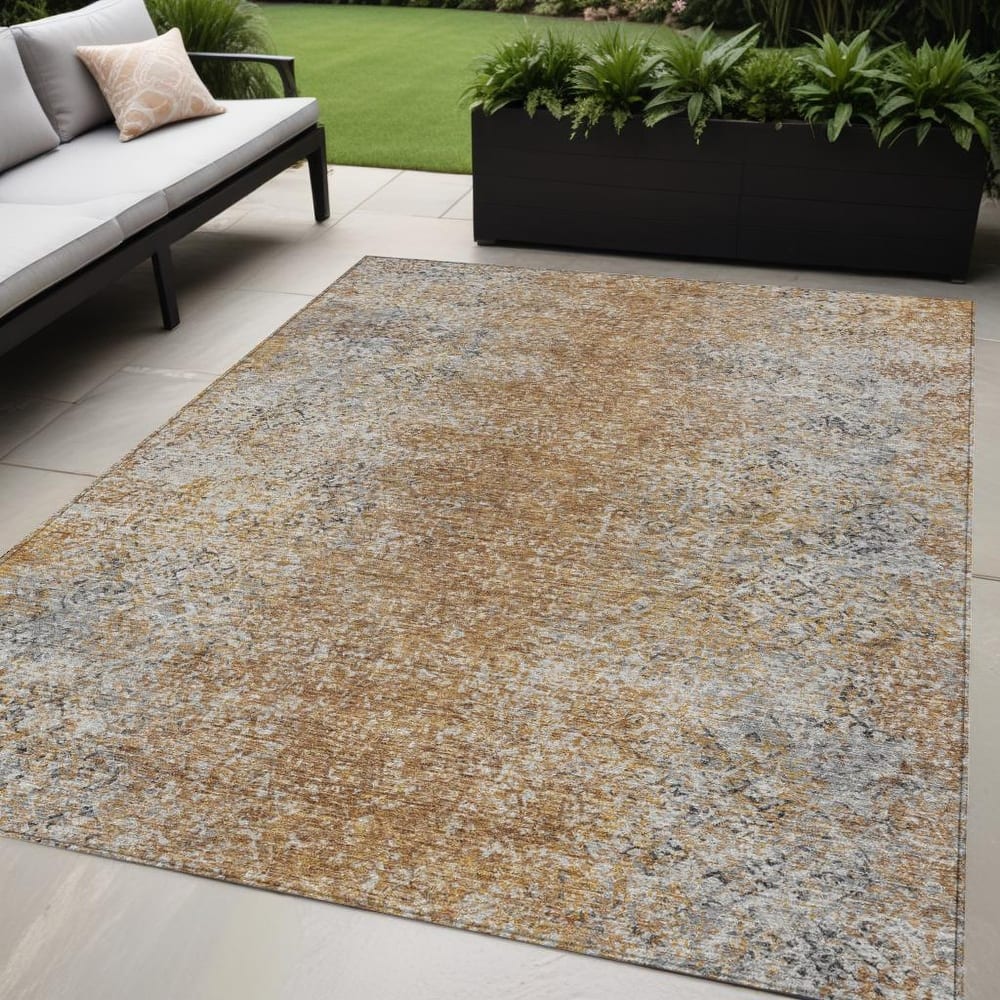 HomeRoots Oriental Transitional Rectangle Outdoor Rug