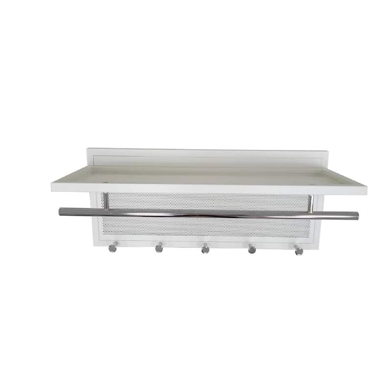 Esyspot Metal Powder Coating Hook Wall Mounted with Shelf