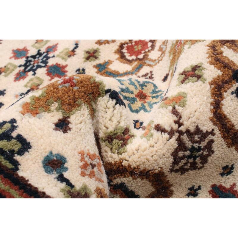 ECARPETGALLERY Hand-knotted Serapi Heritage Cream Wool Rug - 2'7 x 15'8