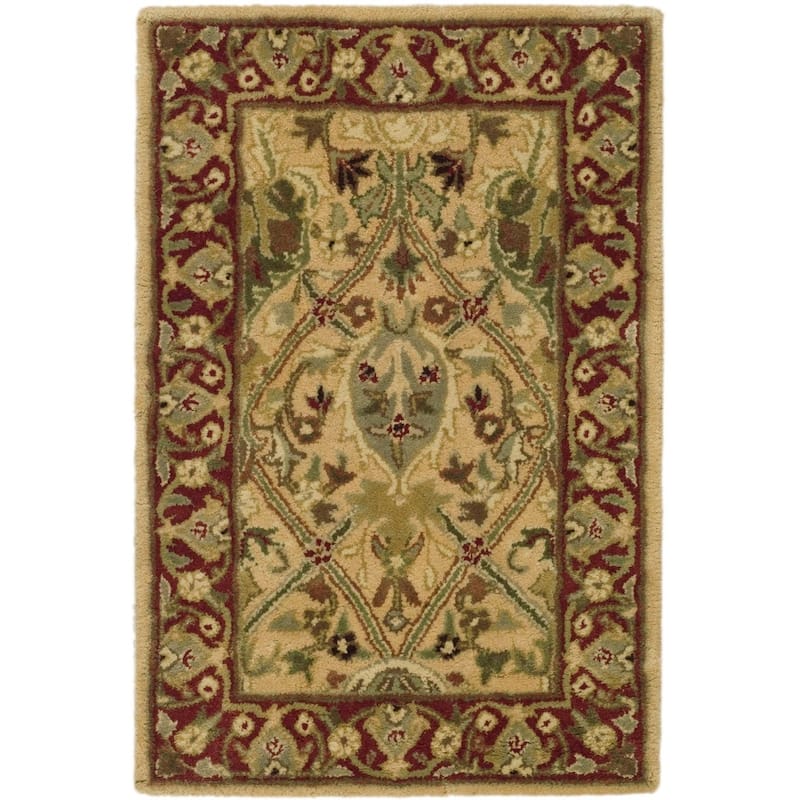 SAFAVIEH Handmade Persian Legend Pietra Traditional Oriental Wool Rug - 2' x 3' - Ivory/Rust