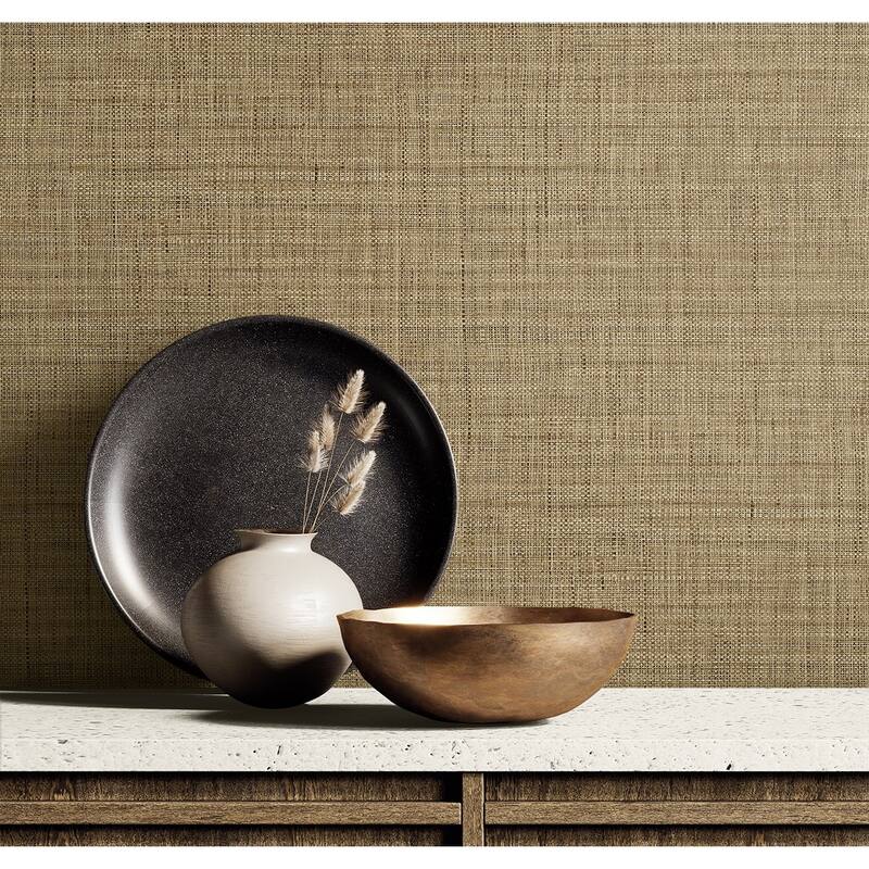 Seabrook Designs Harvest Twine Embossed Vinyl Unpasted Wallpaper