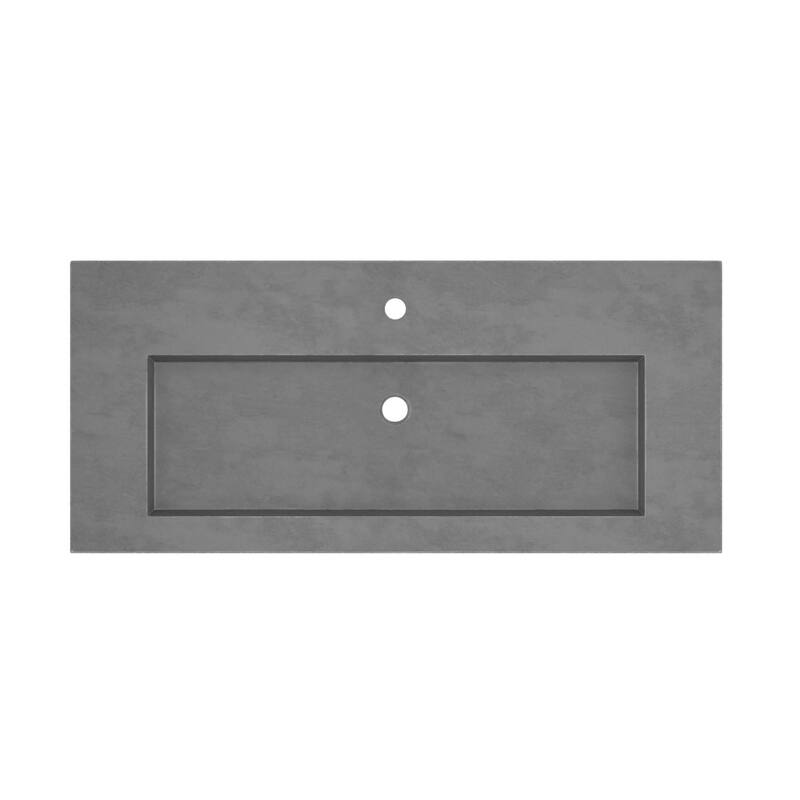 Capistrano 48.5-inch Concrete Vanity Top with Integral Trough Sink