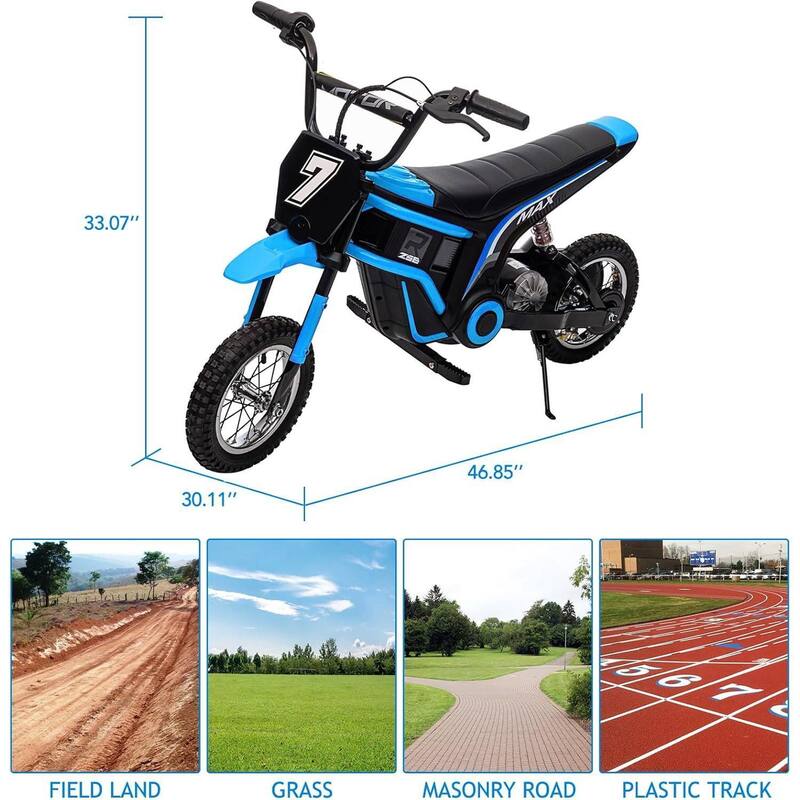 Electric 2-Speed Modes Kids Dirt Bike Toy Motorcycle for Kids Best Gifts