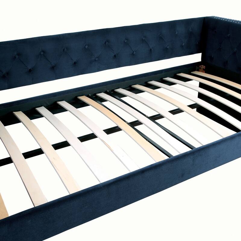 Furniture of America Ragen Twin-size Tufted Upholstered Daybed with Trundle and Nailhead Trim