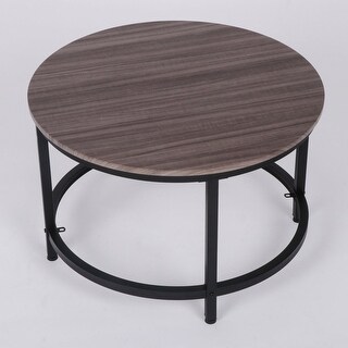 Round Coffee Table with Storage Shelf - Bed Bath & Beyond - 36538496
