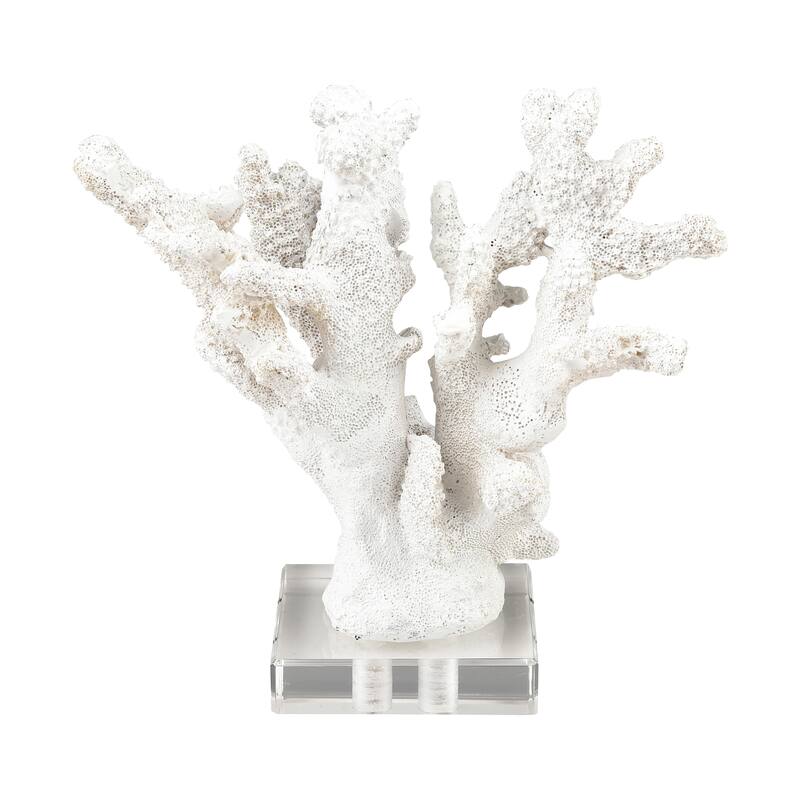 Elk Home Coral White Composite 11.75 Inch Wide Sculpture