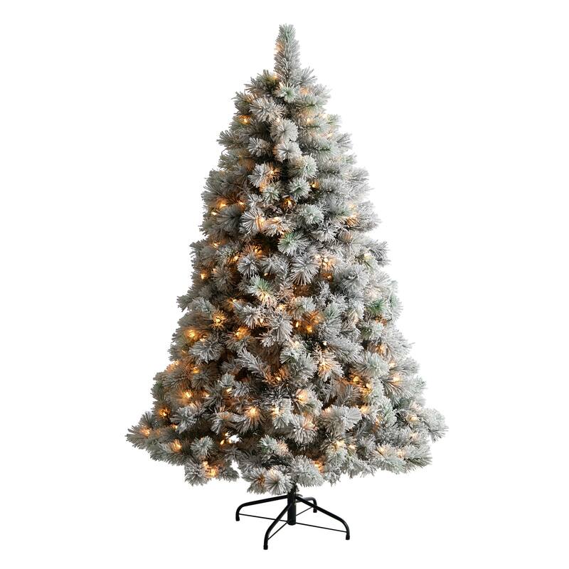 6Ft Artificial Pine Christmas Tree with Clear Lights - Pre-Lit Holiday Decor for Festive Home - Green - 72