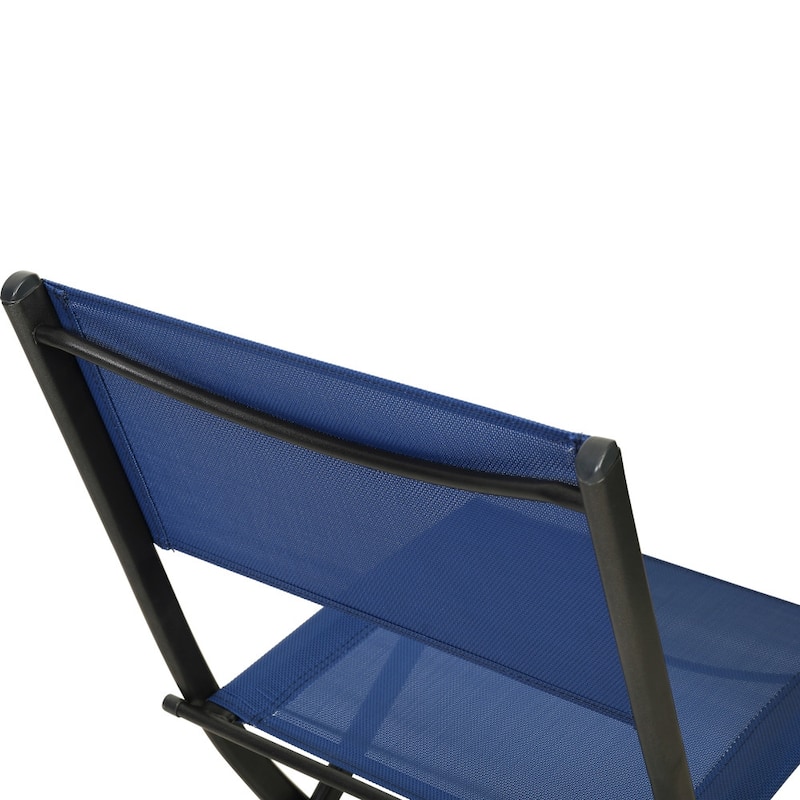 2 Pack Commercial Outdoor Flex Comfort Folding Chair with Metal Frame