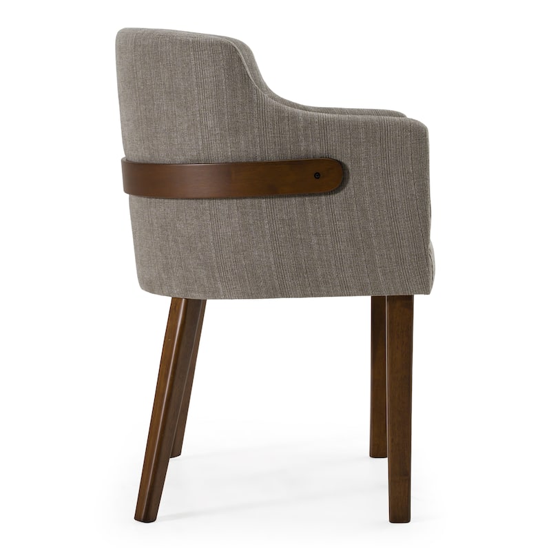 Modrest Jordan Modern Grey & Walnut Dining Chair (Set of 2)