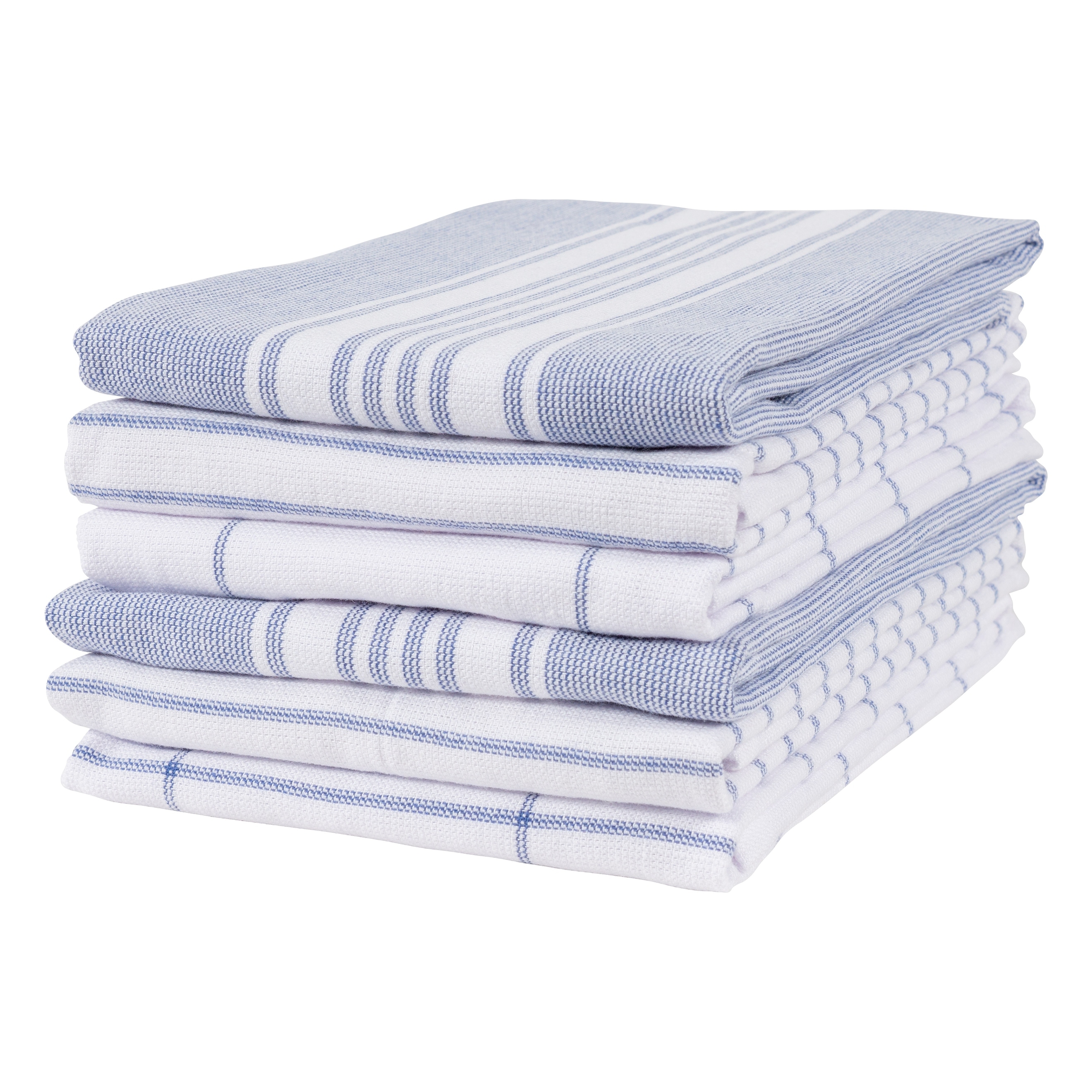 RITZ T-fal Grey Solid and Stripe Cotton Waffle Terry Kitchen Towel