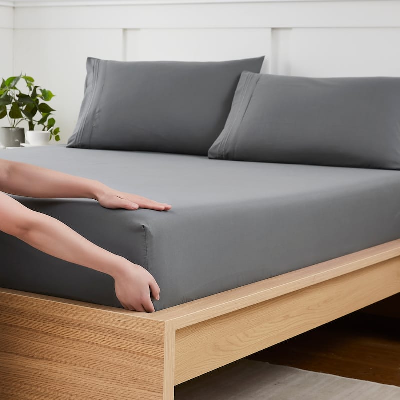 Premium Soft Luxury Double Brushed Microfiber Fitted Sheet