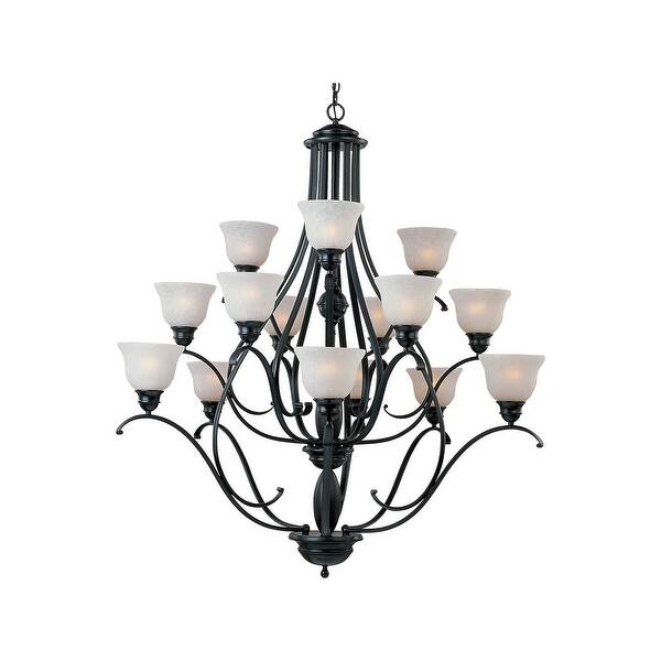 slide 1 of 1, Maxim Linda Black 15-light Chandelier