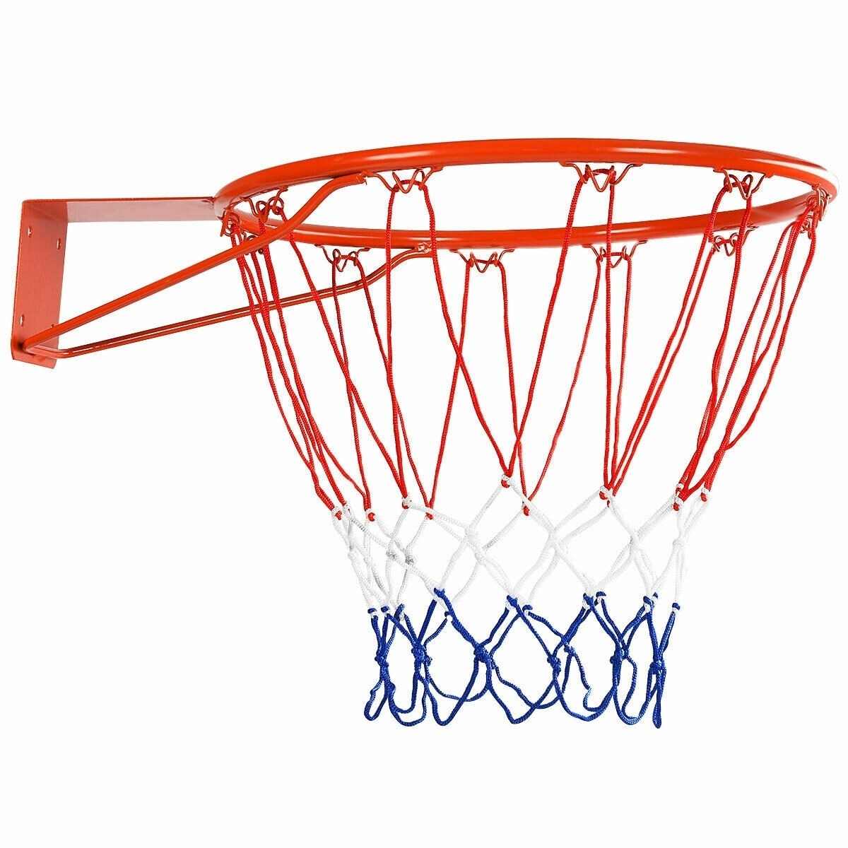 LouisaYork Basketball Hoop Net Indoor Outdoor Basketball Ring with Mounting Screws Wall Mounted Hanging Basket Replacement for Children Adults 32cm 