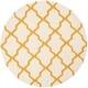 preview thumbnail 56 of 130, SAFAVIEH Handmade Cambridge Luisa Moroccan Trellis Wool Rug 4' x 4' Round - Ivory/Gold