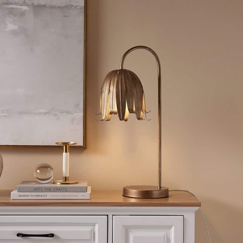 Acroma 23.63" Arched Steel Dimmable Table Lamp - N/A