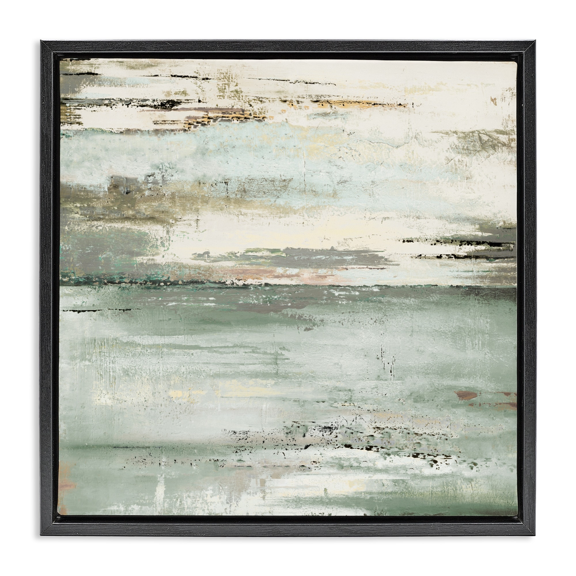 Stupell The Seafoam Ones Abstract Framed Floater Canvas Wall Art Design By Patricia Pinto