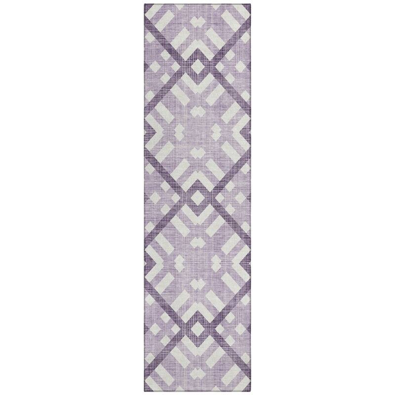 Machine Washable Indoor/ Outdoor Chantille Contemporary Trellis Rug