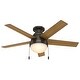 preview thumbnail 8 of 39, Hunter 46" Anslee Low Profile Ceiling Fan with LED Light Kit and Pull Chain Premier Bronze