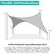 preview thumbnail 5 of 13, 12ft x 12ft Rectangle Sun Shade Sail Canopy Awning UV Block for Outdoor Patio Garden.