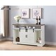 preview thumbnail 26 of 32, MAISON ARTS 52-Inch Farmhouse Sliding Barn Door TV Stand Sideboard Buffet Storage Cabinet