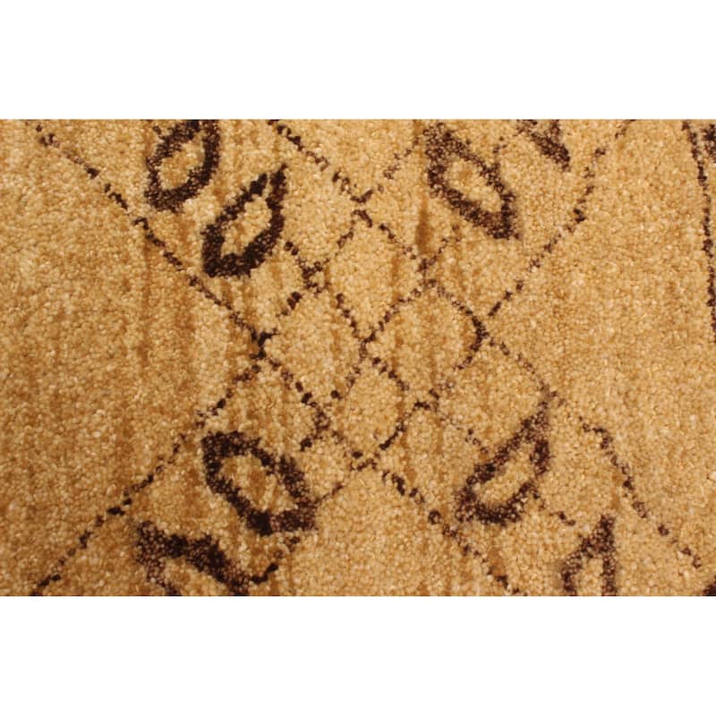 ECARPETGALLERY Hand-knotted Peshawar Ziegler Khaki Wool Rug - 7'11 x 10'0