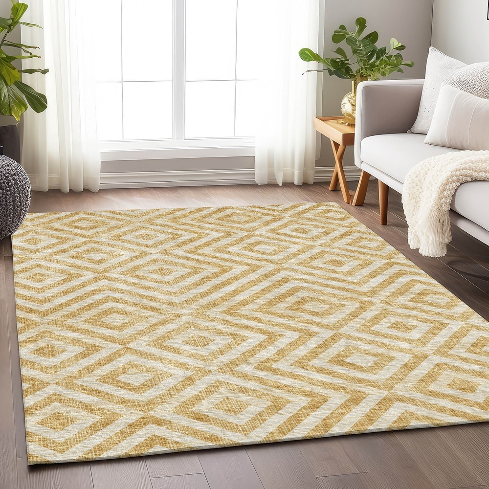 Premium Washable Super Soft Modern Geo Mayfield Rug