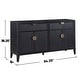 preview thumbnail 3 of 3, 2 Drawers and 4 Doors Wooden Sideboard Buffet with Storage Cabinet in Black