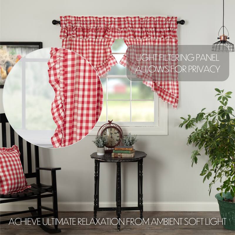 White Ruffled Sheer Valance