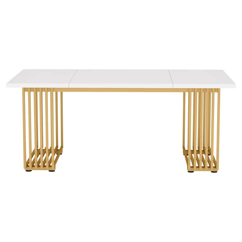 55"Modern Writing Desk with Z-Shaped Metal Legs, Heavy Duty for or Study, Rustic Grey Wood Desktop