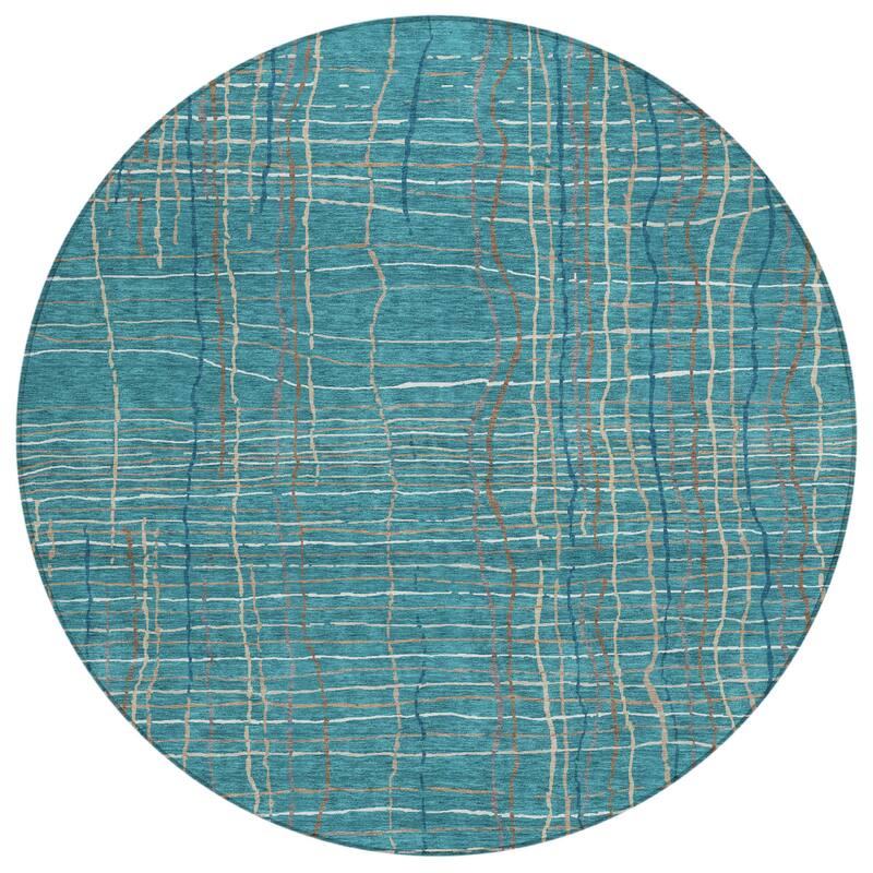 HomeRoots Striped Transitional Rectangle Outdoor Rug