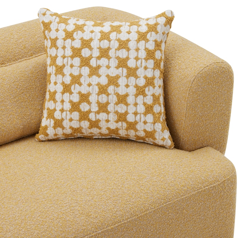 Furniture of America Nyxel Modern 57-inch Yellow Fabric Arm Chair with Pillows