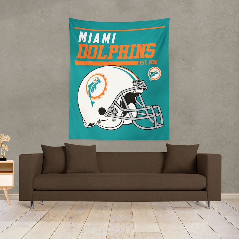 NFL 40 YD Dash Legacy Miami Dolphins Wall Hanging - 50"x60"