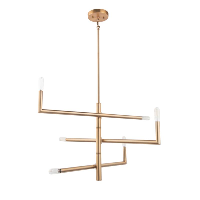 Brio Lighting Optical 6 Light Adjustable Chandelier