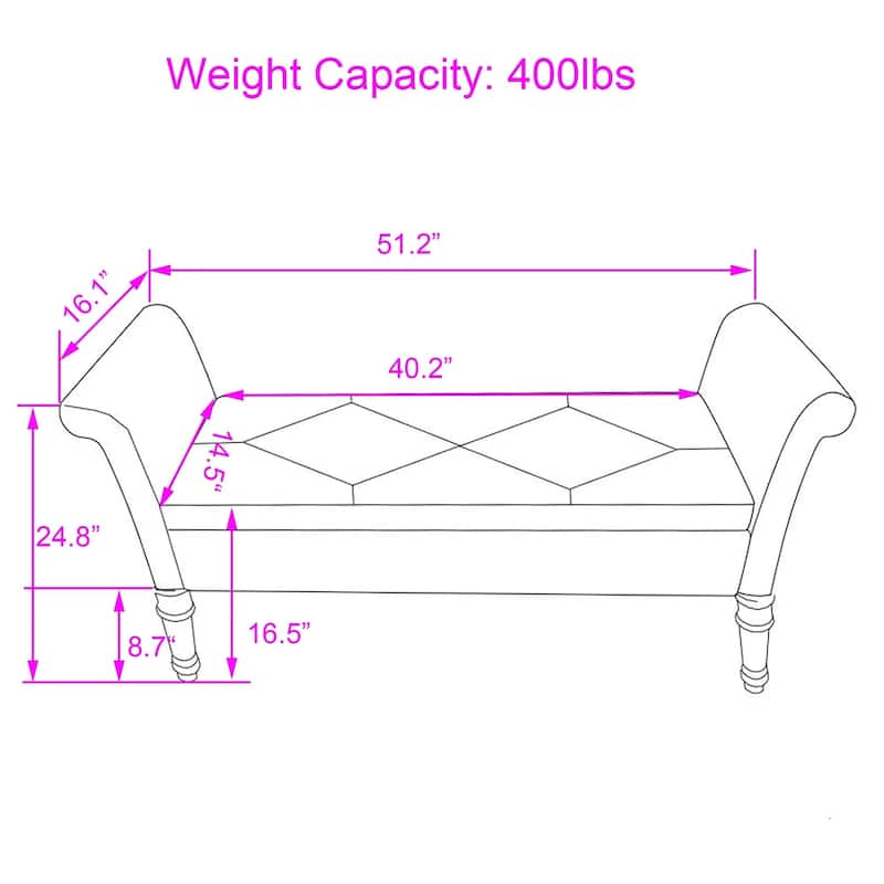 Storage Bench Tufted Bed Bench Entryway Bench