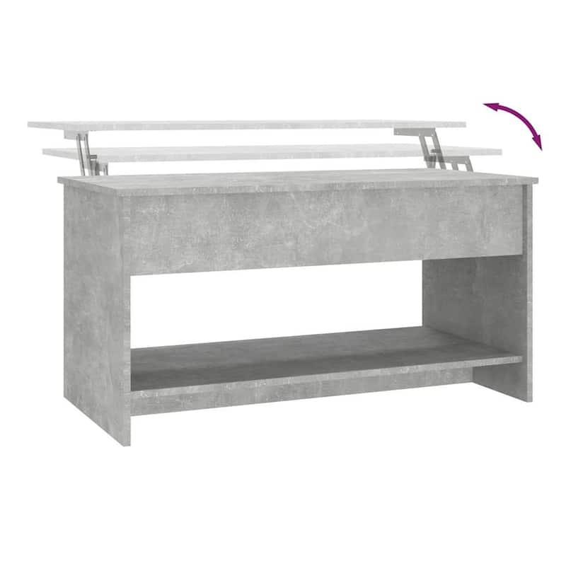 vidaXL Coffee Table Lift Top End Table Accent Side Sofa Table Engineered Wood - 40.2" x 19.7" x 20.7"