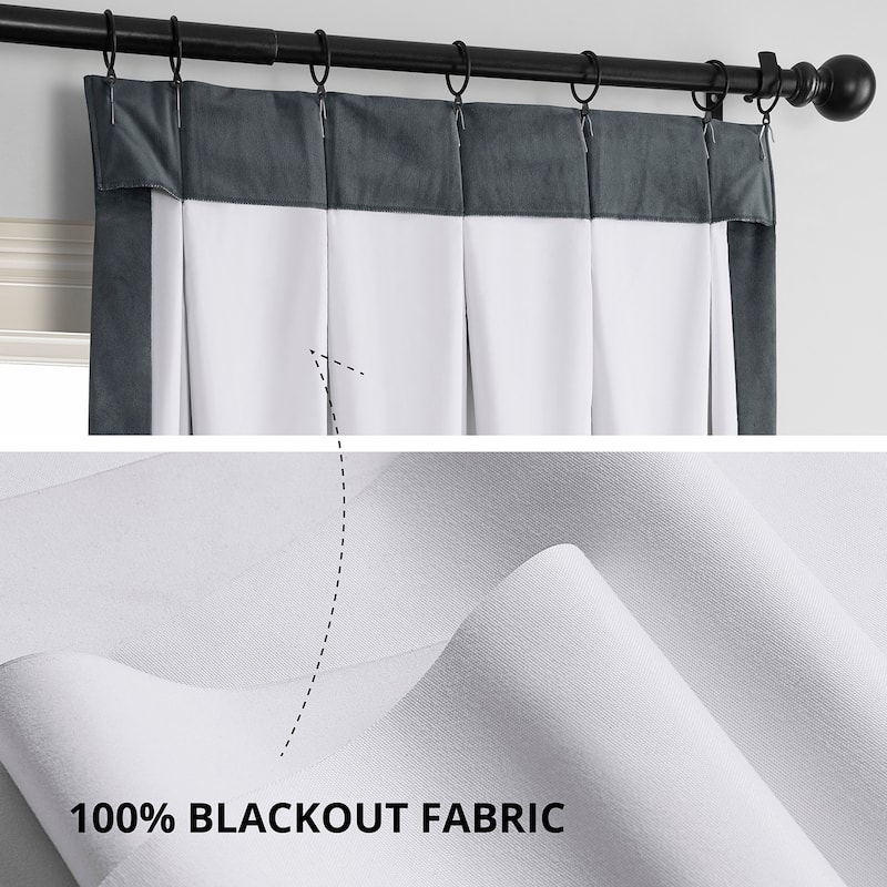 Exclusive Fabrics Signature Pleated Blackout Velvet Curtain (1 Panel)