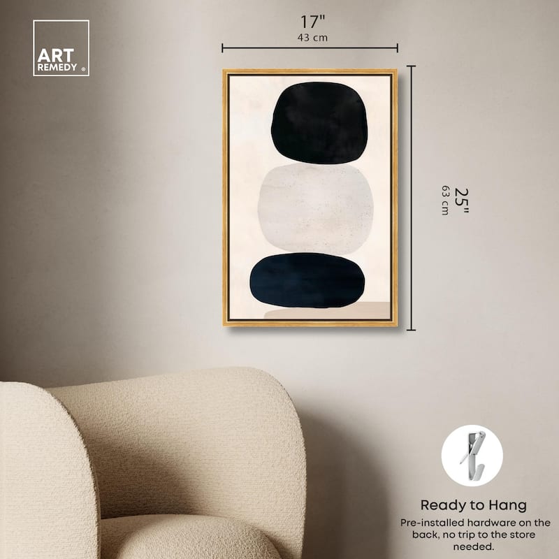Pebble Pillars I Canvas by Art Remedy