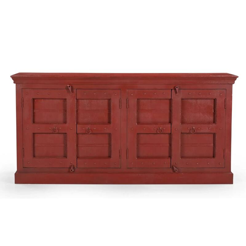 Red Solid Wood Sideboard Cabinet - 72" - 73"