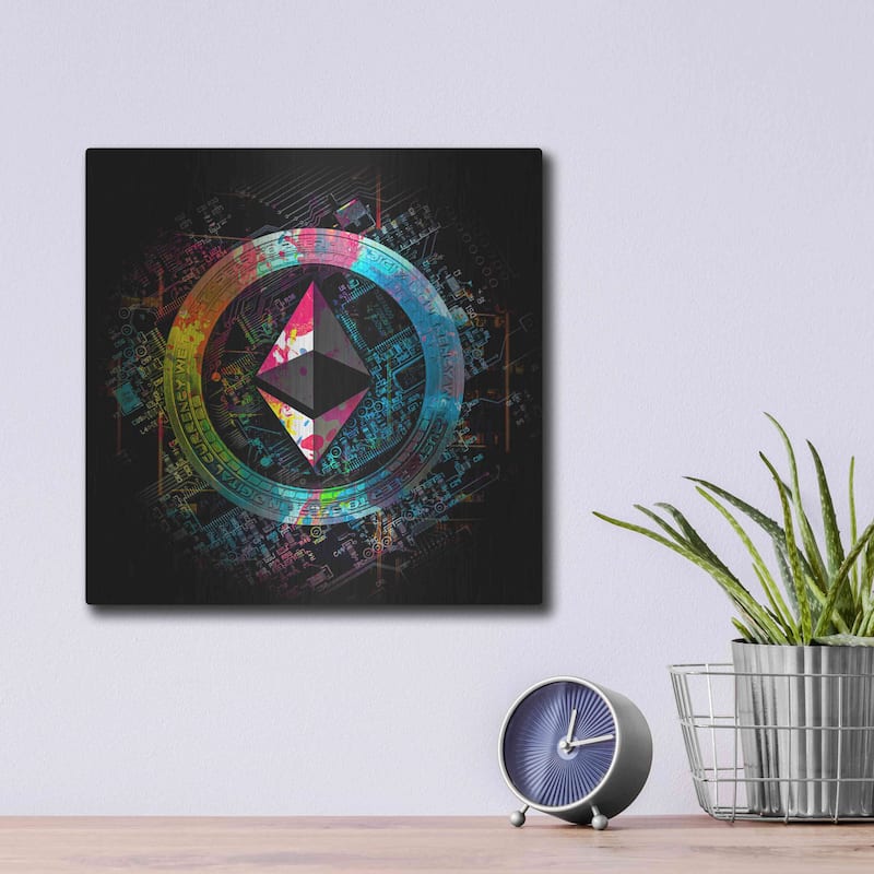 Luxe Metal Art 'Ethereum Crypto Power' by Epic Portfolio Metal Wall Art