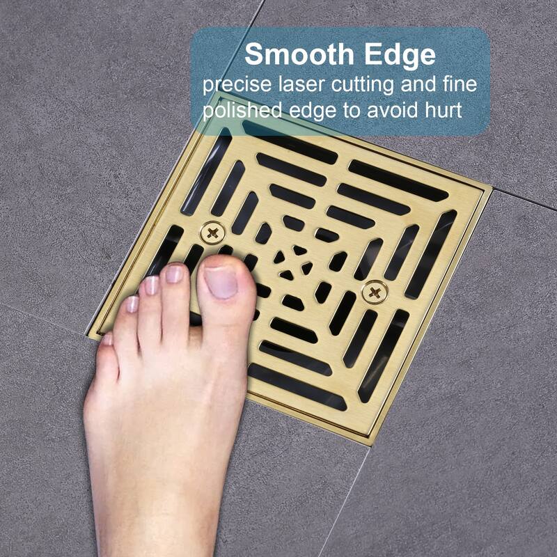 WOWOW 4.5 in. Floor Drain with Square Screw-Tite Strainer