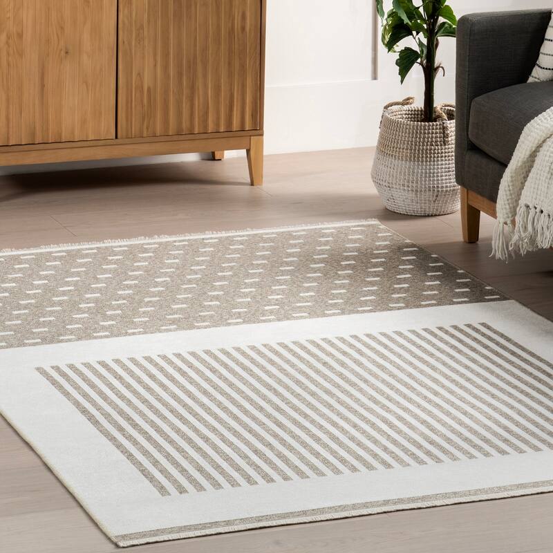 Nuloom Ofeliya SuperiorWash Geometric Reversible Machine Washable Area Rug