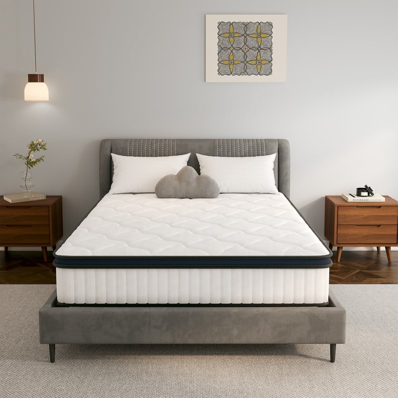 12in Supportive Innerspring Mattress with Memory Foam -Breathable Cover - California King